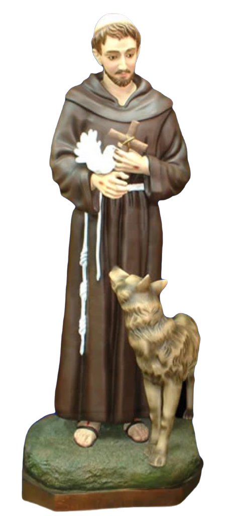 St. Francis 79" with wolf
