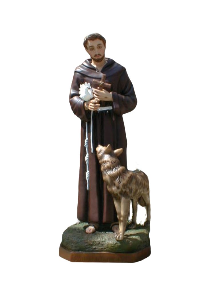 St. Francis 79" with wolf