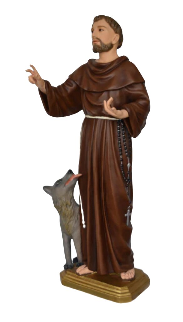 St. Francis 48" with wolf