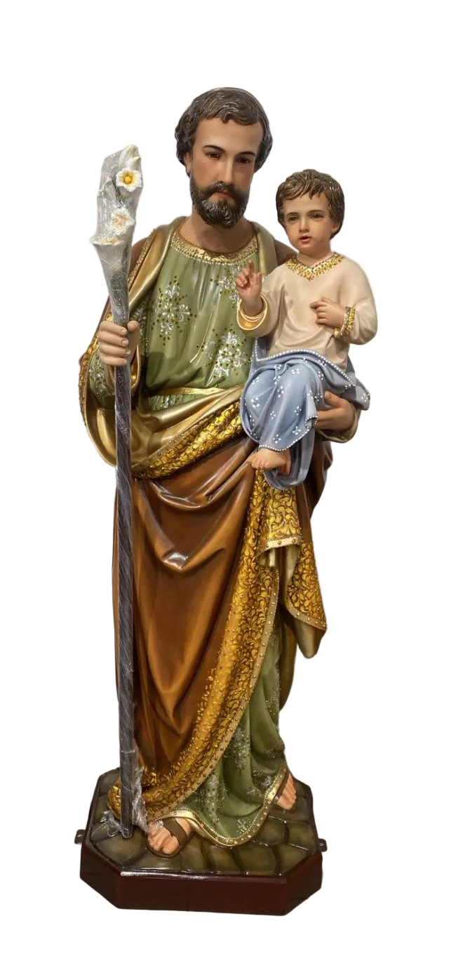St. Joseph with baby Jesus 47" (Fancy)