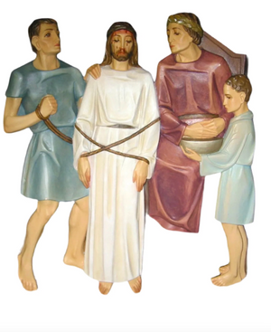 Detail of a 24 by 16 inch Station of the Cross
