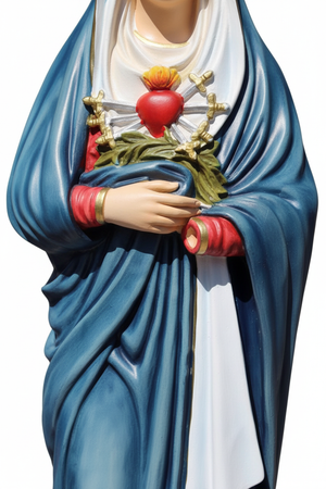 Our Lady of Sorrows 32 inches - hands detail