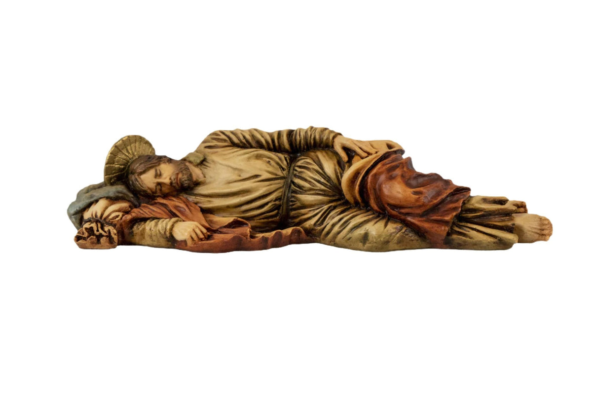 Sleeping St. Joseph statue, 8 inch, hand-painted