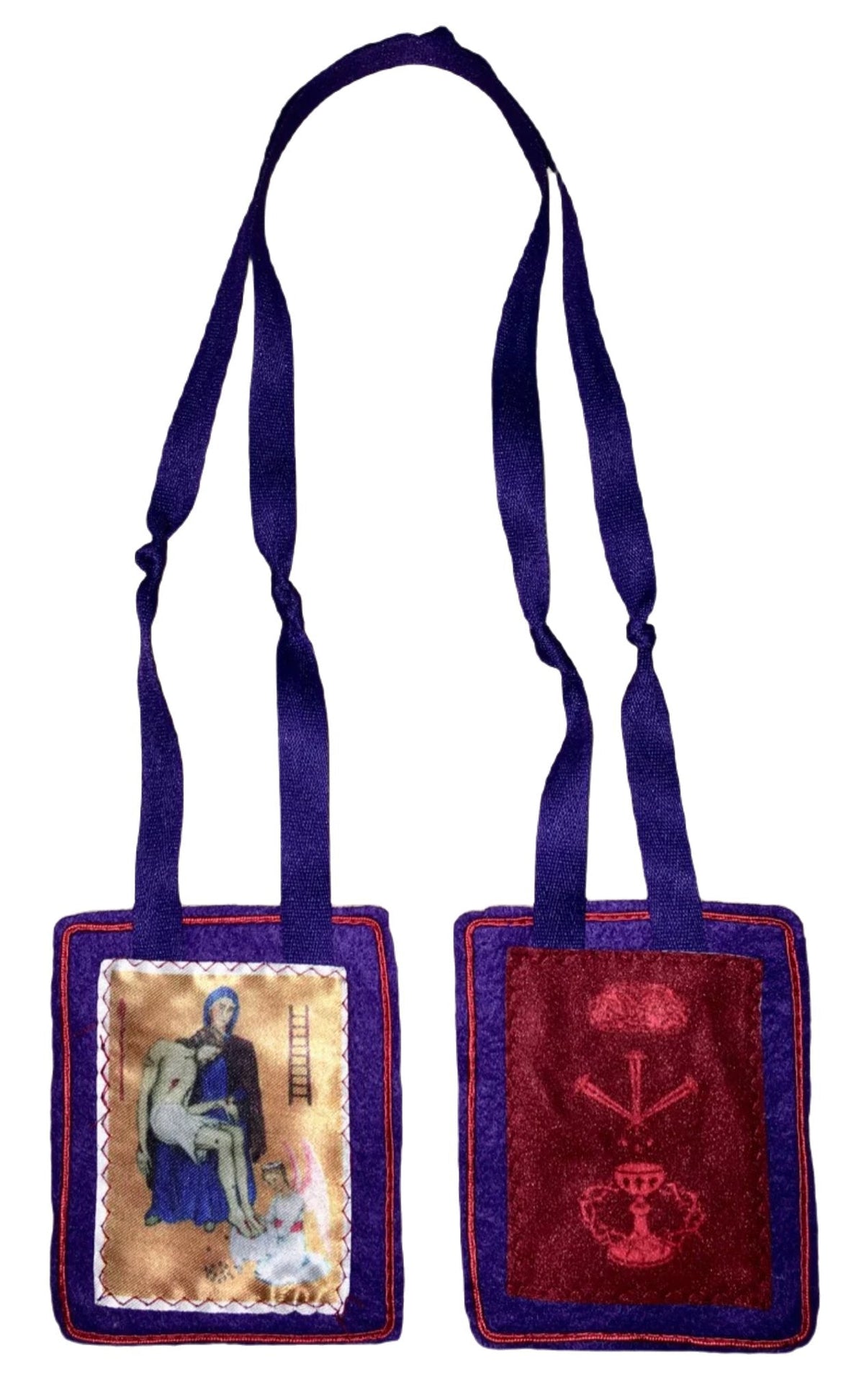 The purple Scapular of Benediction and Protection