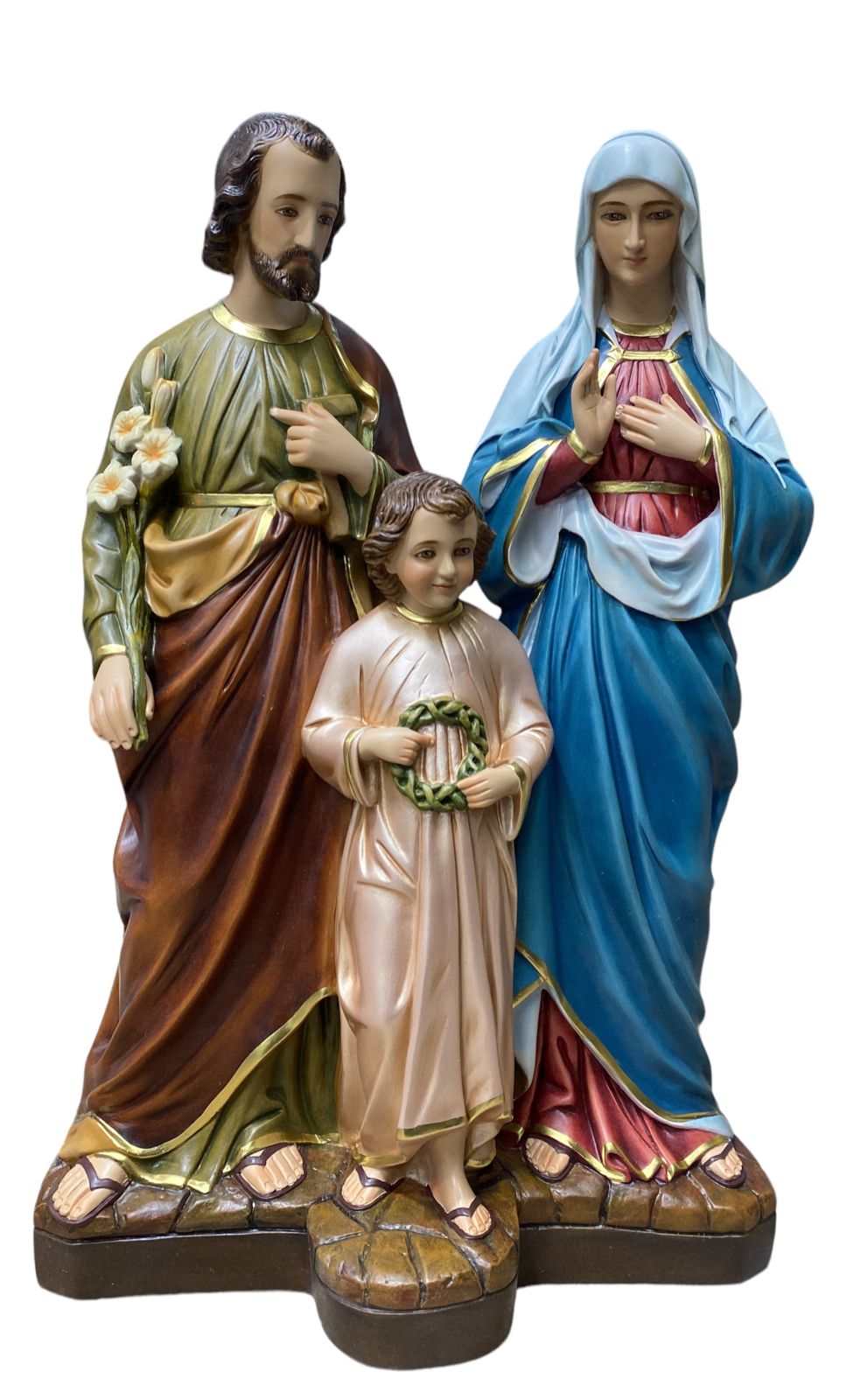 Holy Family statue, 20 inch, hand-painted