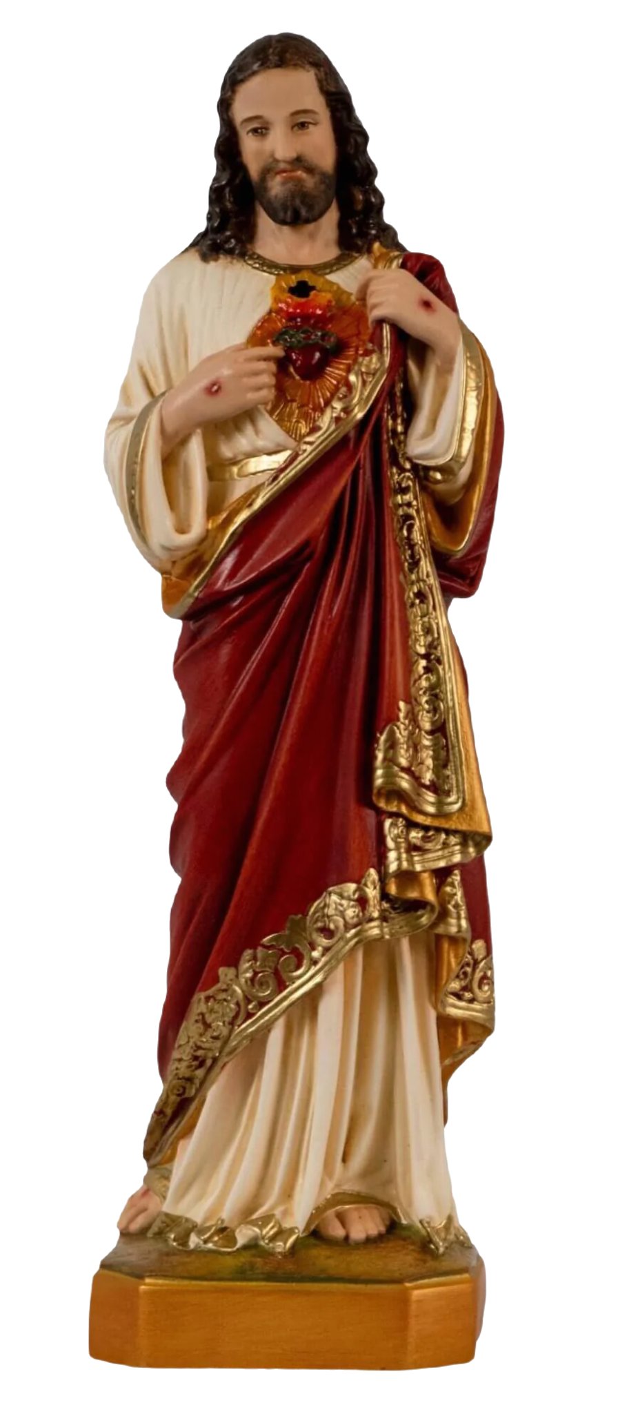 Sacred Heart of Jesus statue, hand-painted