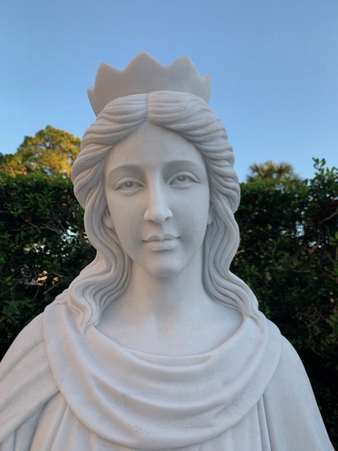 Carved marble statue