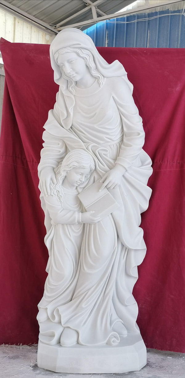 Carved marble statue