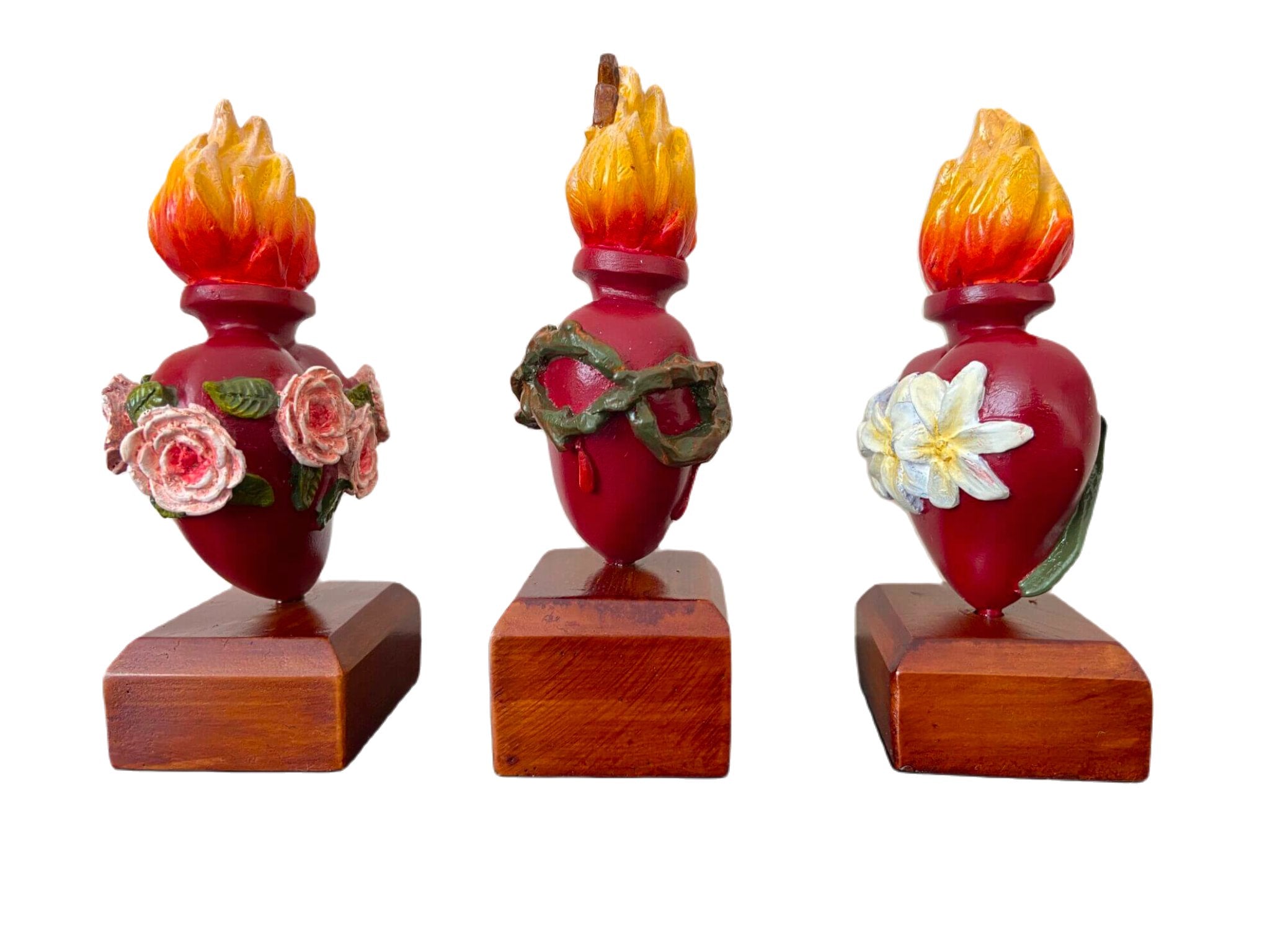 3 Holy Hearts by Fiat Religious Statues