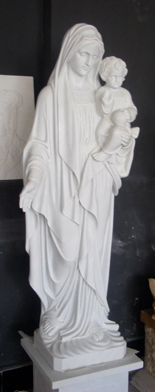 Carved marble statue