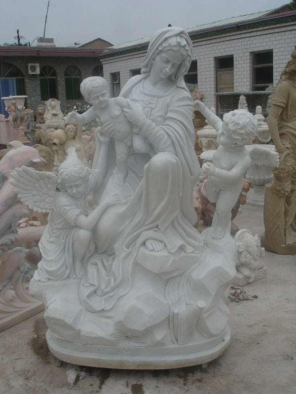 Carved marble statue