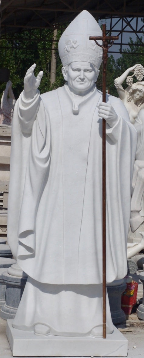 Carved marble statue