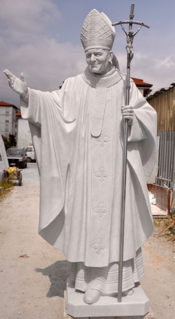 Carved marble statue