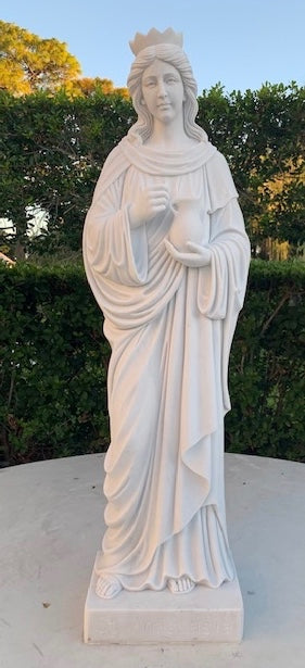 Carved marble statue