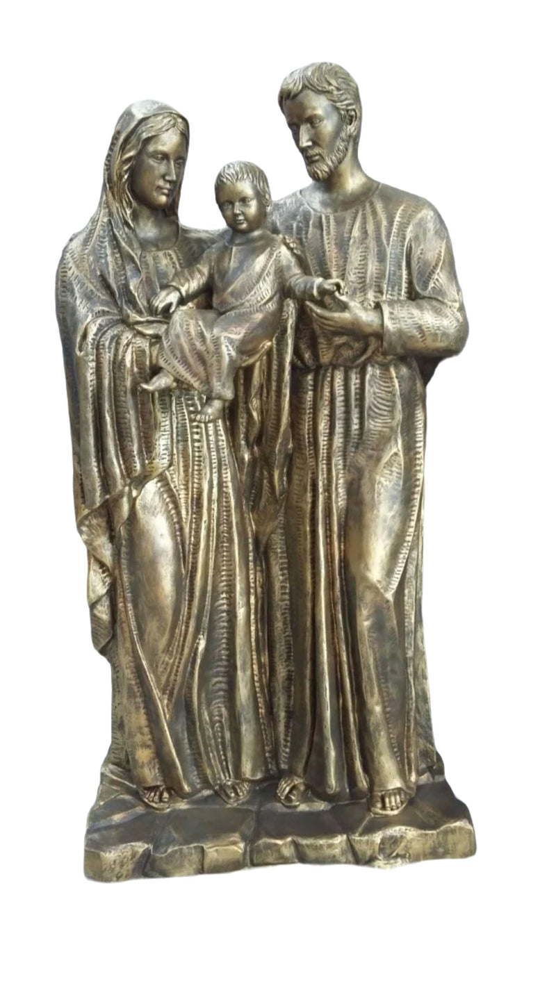 The 76 inch Holy Family statue in bronze-tone Monotone finish