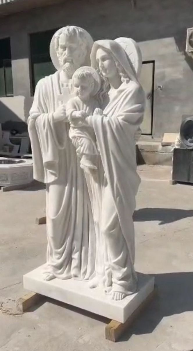 Carved marble statue