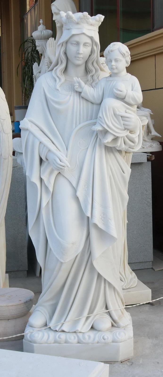 Carved marble statue