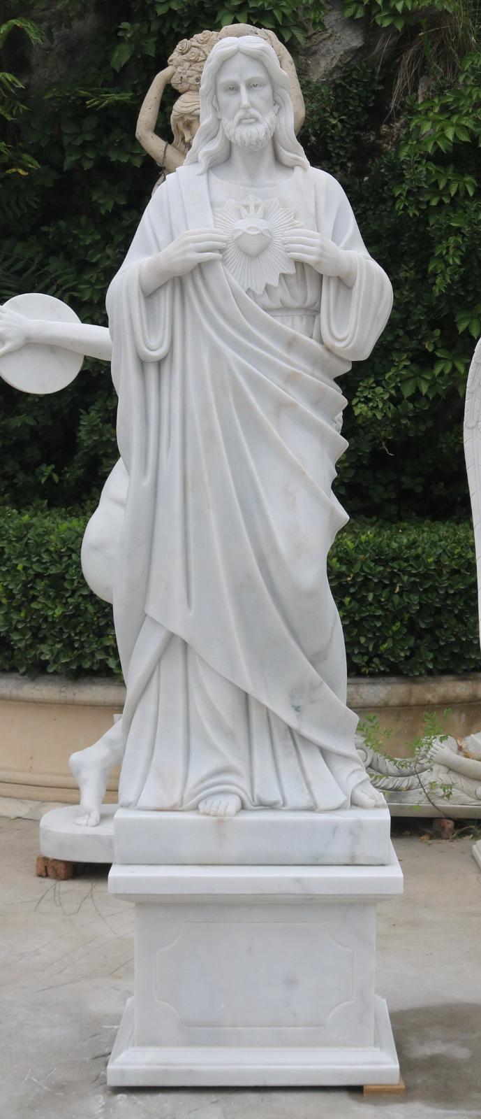 Carved marble statue