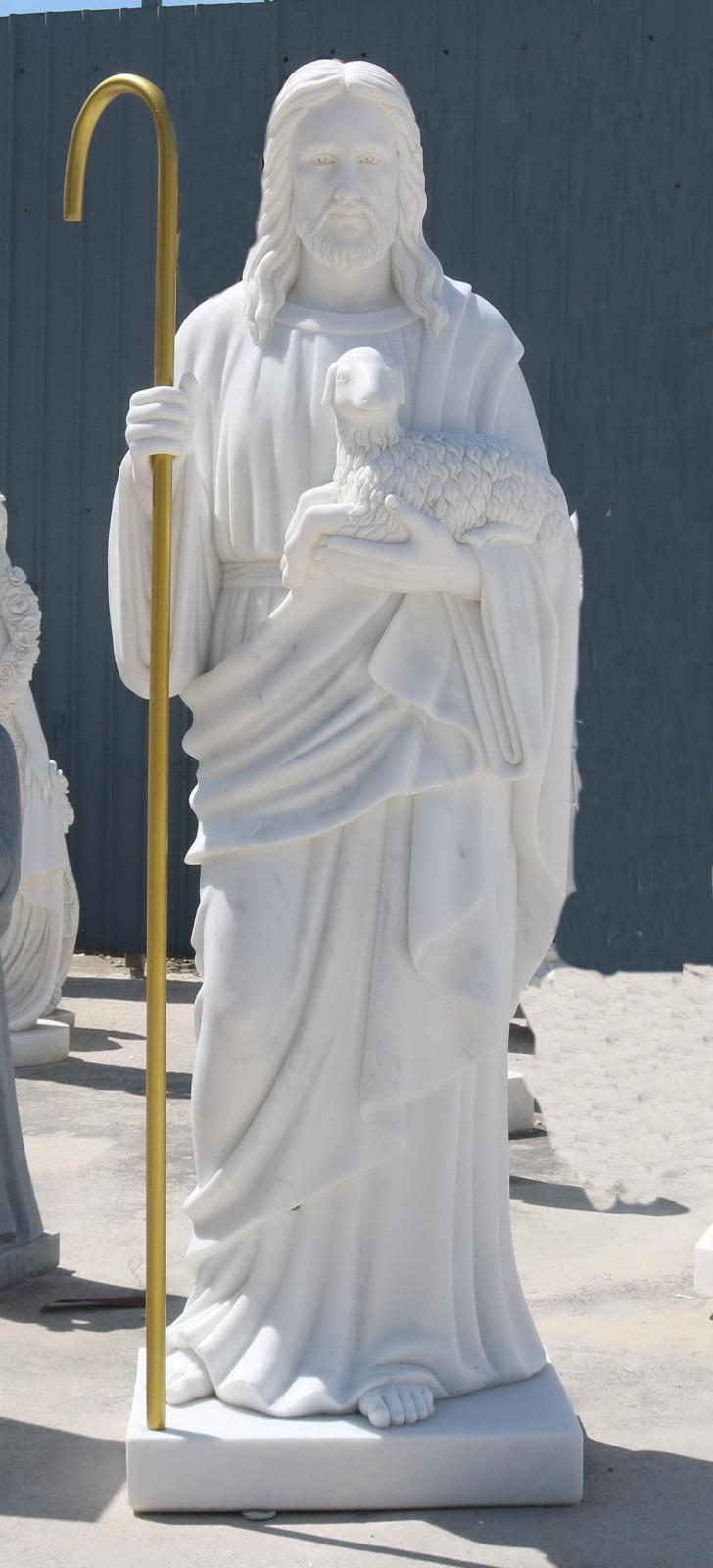 Carved marble statue