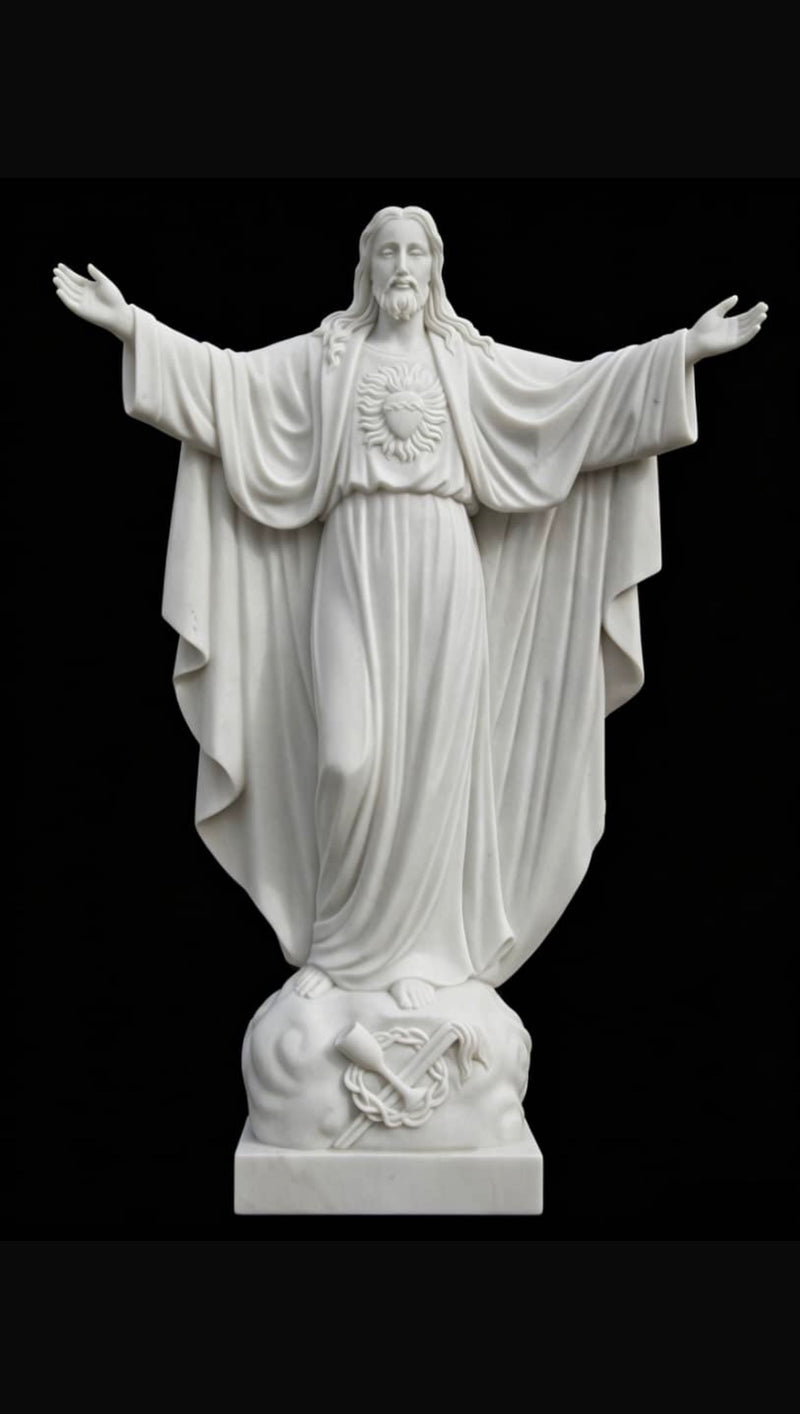 Carved marble statue