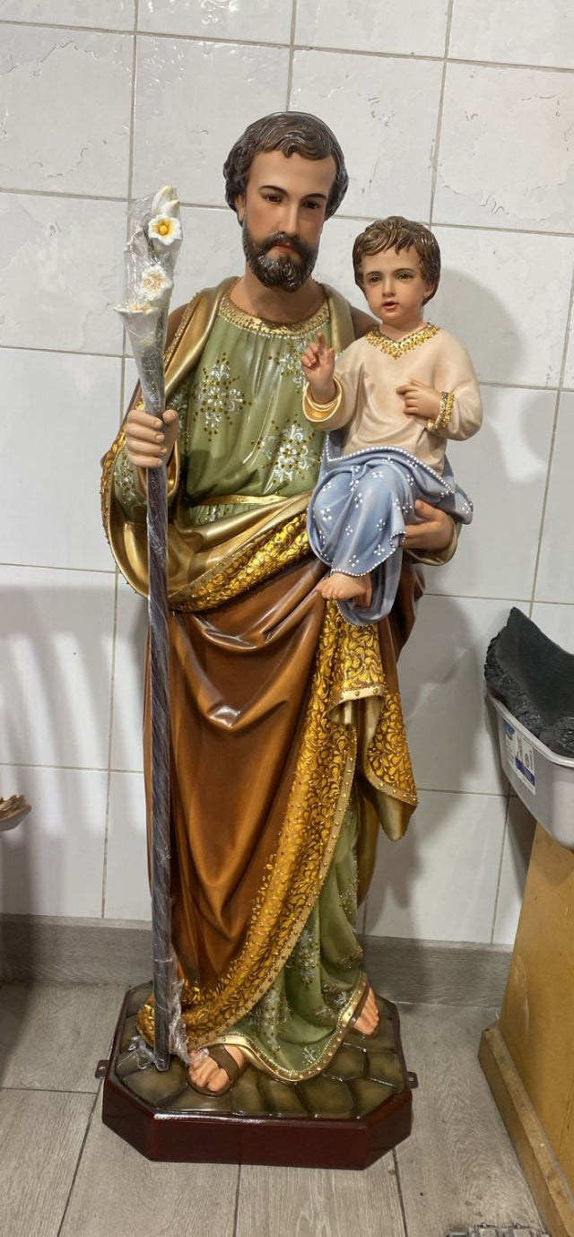 St. Joseph with baby Jesus  47" (Fancy)