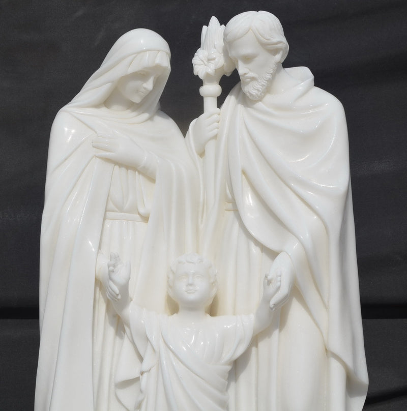 Carved marble statue