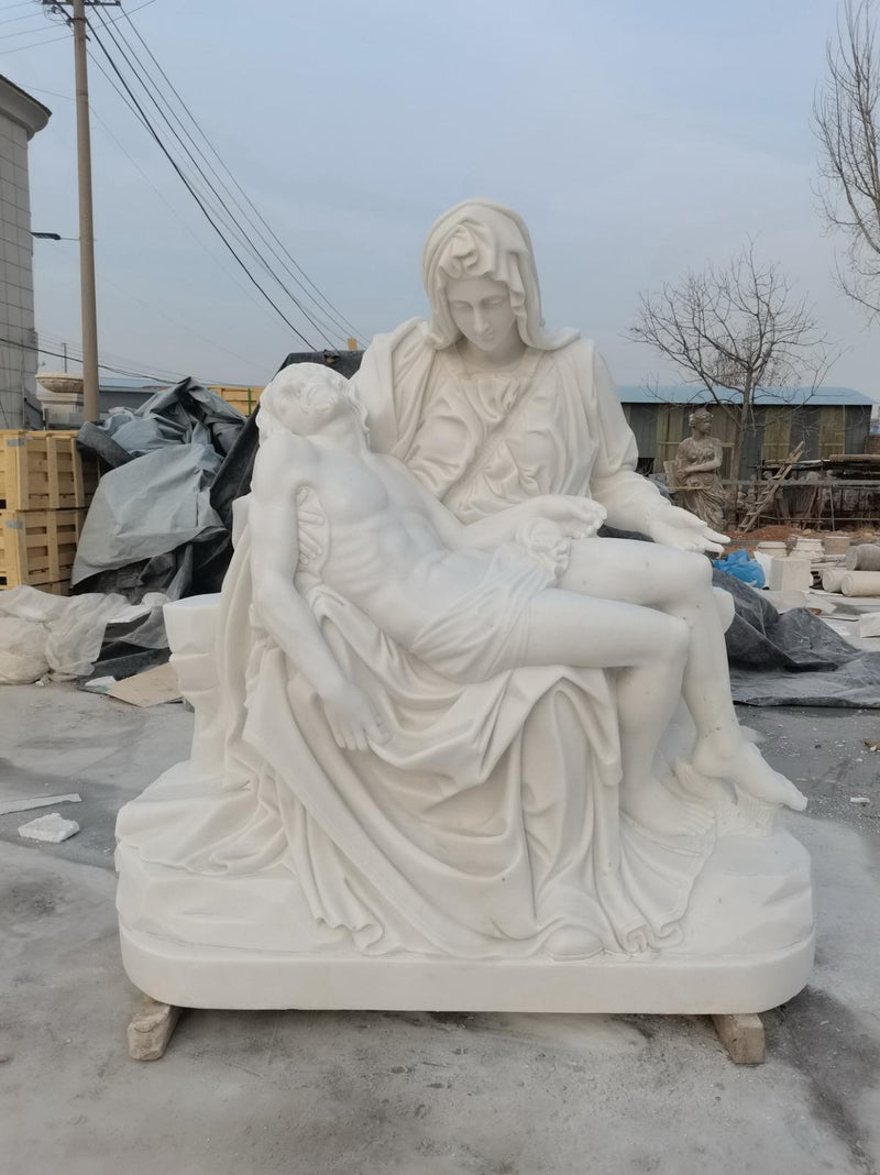 Carved marble statue