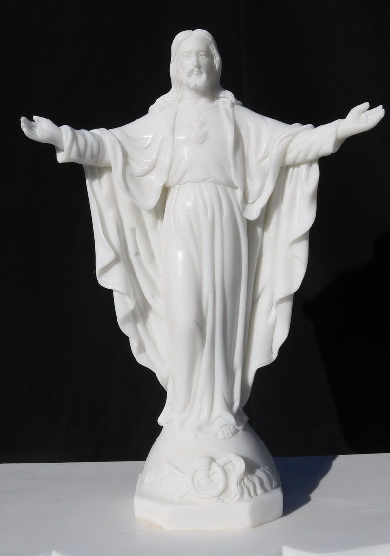 Carved marble statue
