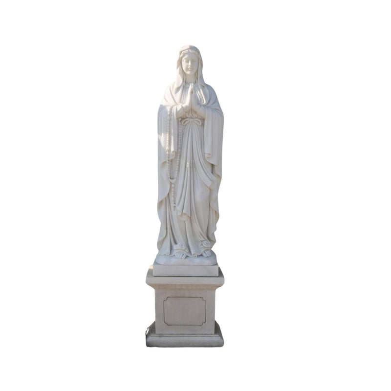 Carved marble statue