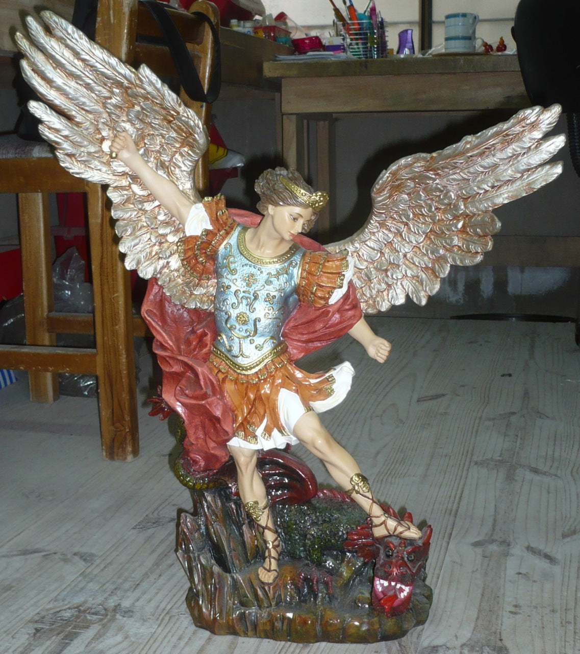 St. Michael Archangel 28" with dragon