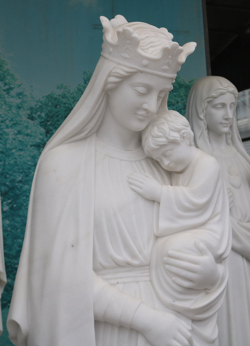 Carved marble statue