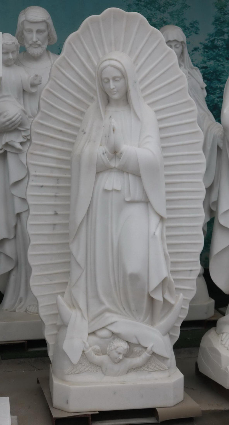 Carved marble statue