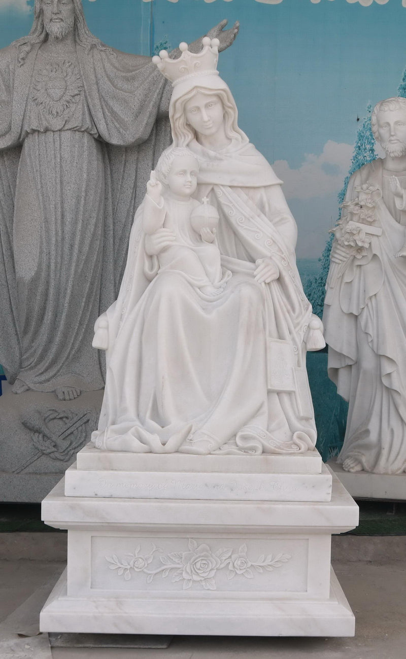 Carved marble statue