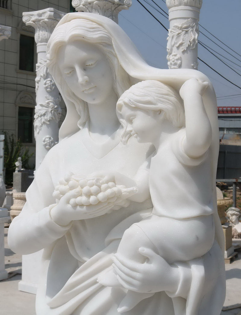 Carved marble statue