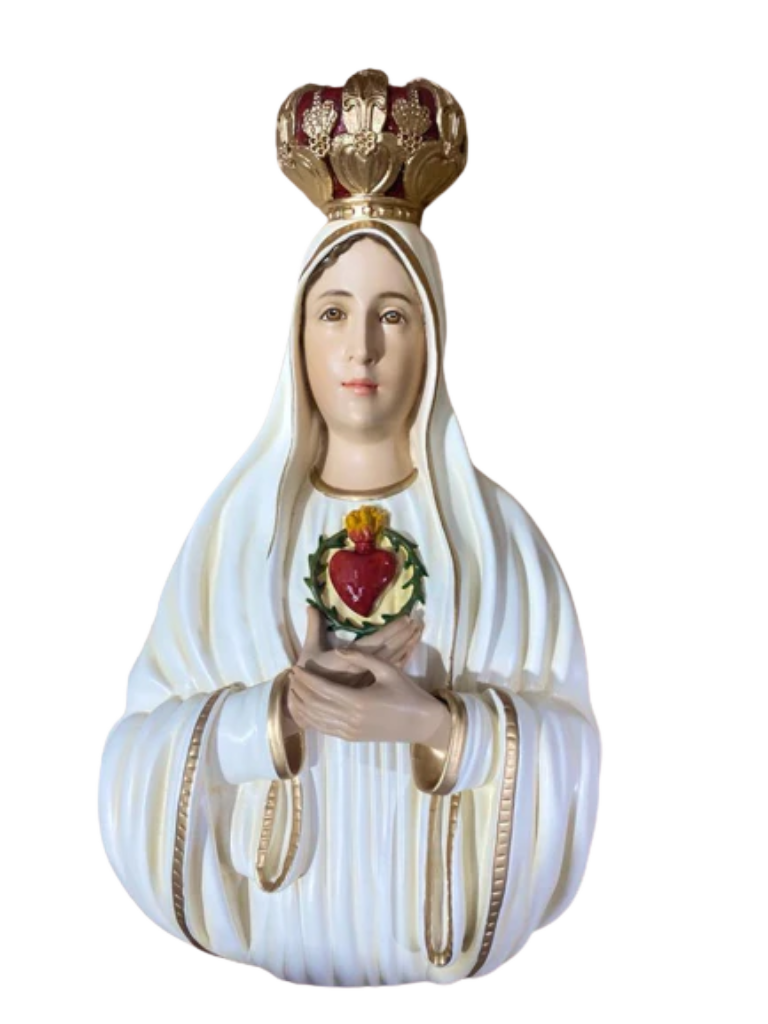 immaculate heart of fatima plaque 14"