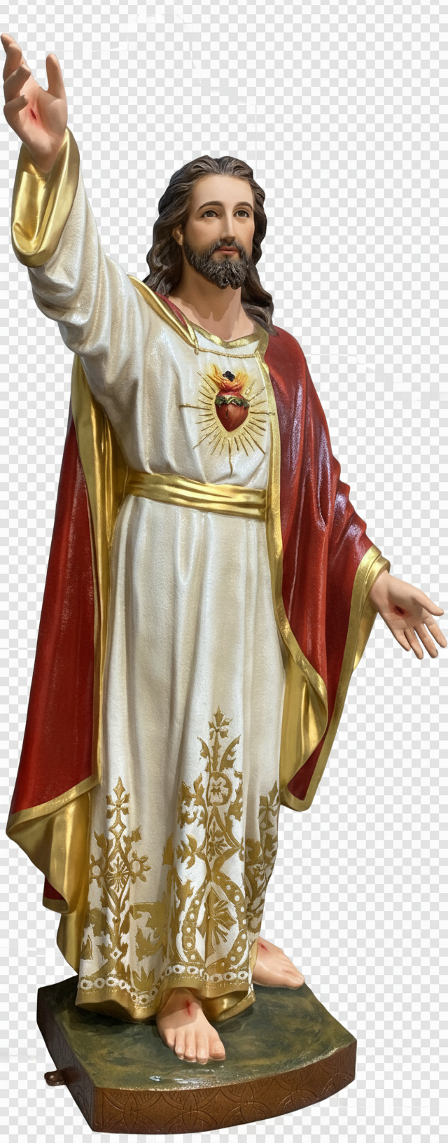 Sacred Heart of Jesus 48" with clear background