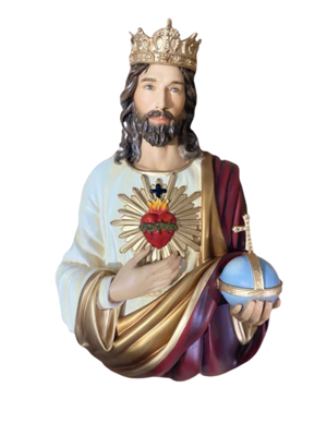 christ the king plaque (sacred heart) 14"